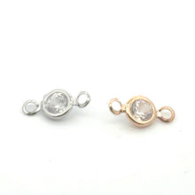 Silver/Gold Bezel Plated Charm