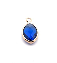 Dark blue Diamond shape crystal charm, SKU#M2156blue