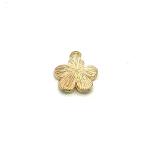 Plumeria Charm, Gold Plated, Sku#M3209