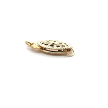 6.0x12.3mm Oval Filigree Pearl Clasp, 14k gold filled. Made in USA. #4003566A