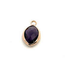 Dark purple tiny tear drop  shape crystal charm,SKU#M2156Dpurple