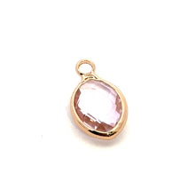 Light Pink  tiny tear drop  shape crystal charm,SKU#M2156Lpink