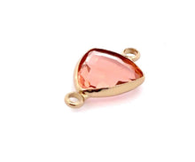 Champaign double ring triangle shape crystal charm, SKU#M2157champaign