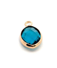 Blue tear drop crystal charm, SKU#M2156blue