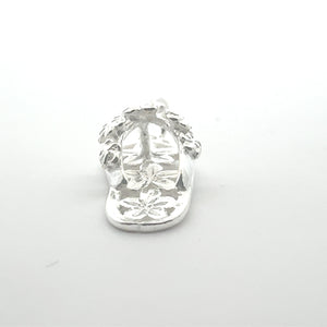Flower slipper charm, sterling silver, sku#M3933