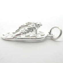 Flower slipper charm, sterling silver, sku#M3933