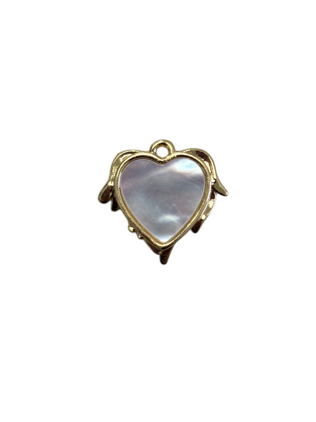 Heart Pendant, Pearl, Gold Plated, M4418