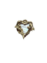 Heart Pendant, Pearl, Gold Plated, M4418
