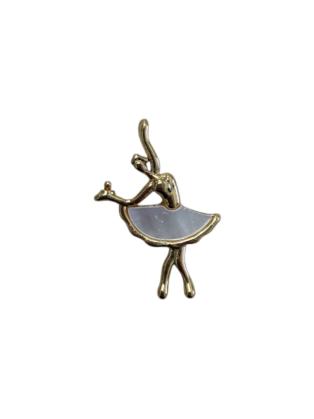 Ballerina Pendant, Pearl, Gold Plated, M4411