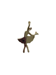 Ballerina Pendant, Pearl, Gold Plated, M4411