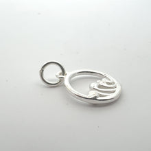 Wave charm, sterling silver, sku#M3938