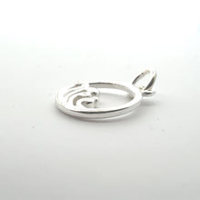 Wave charm, sterling silver, sku#M3938
