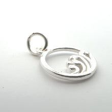 Wave charm, sterling silver, sku#M3938