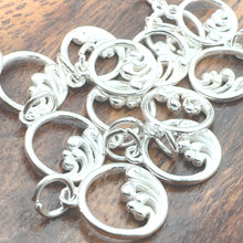 Wave charm, sterling silver, sku#M3938