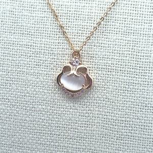 Pearl Rhinestone Gold Plated Charm, M4436