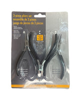 3 Piece Plier Set, Chain Nose Plier, Round Nose Plier, Tungsten Carbide Side Cutter, PL650-SET