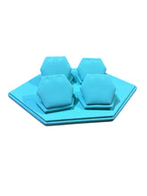 Mini Display Set, 4 Earring/Pendant Stand, Teal Blue