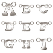 Block Letter Connector, 14k Gold Filled & Sterling Silver