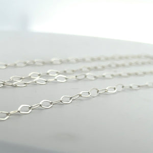 All Flat Long Link Diamond Shape Chain, Sku#SM1371F