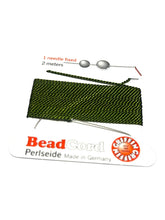 Olive Green Bead Cord - Perlseide