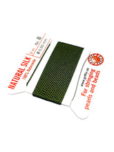 Olive Green Bead Cord - Perlseide