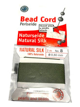 Olive Green Bead Cord - Perlseide