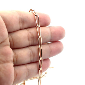 3.9mm Elongated Cable Chain, 14k Gold Filled, Sterling Silver, 14k Rose Gold FilledSku#SM299
