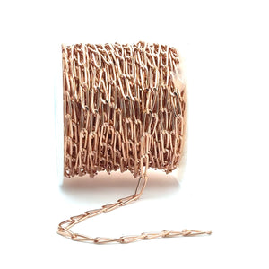 3.9mm Elongated Cable Chain, 14k Gold Filled, Sterling Silver, 14k Rose Gold FilledSku#SM299