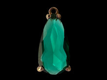 Emerald green tear drop crystal charm, M2152Egreen