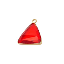 Red triangle shape crystal charm,SKU#M2151red