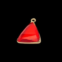 Red triangle shape crystal charm,SKU#M2151red