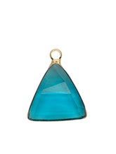 Blue triangle shape crystal charm,SKU#M2151blue