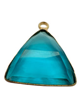 Blue triangle shape crystal charm,SKU#M2151blue
