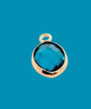Blue tear drop crystal charm, SKU#M2156blue