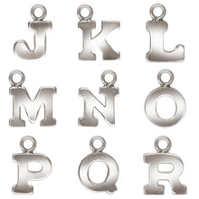 Block Letters Charms, Sterling Silver & Gold Filled