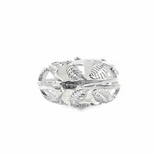 Flower heart charm, sterling silver, sku# M3924
