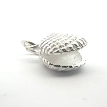 Clamshell charm, sterling silver, sku#M3928