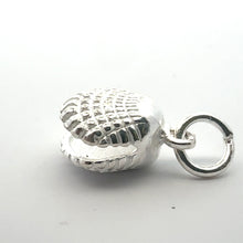 Clamshell charm, sterling silver, sku#M3928