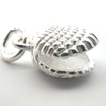 Clamshell charm, sterling silver, sku#M3928