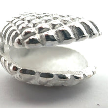 Clamshell charm, sterling silver, sku#M3928