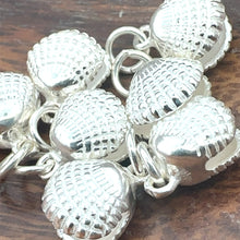 Clamshell charm, sterling silver, sku#M3928
