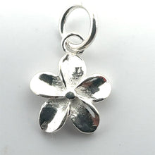Plumeria charm, sterling silver, sku#M3929
