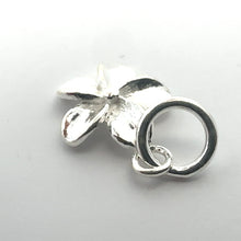 Plumeria charm, sterling silver, sku#M3929