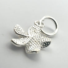 Plumeria charm, sterling silver, sku#M3929