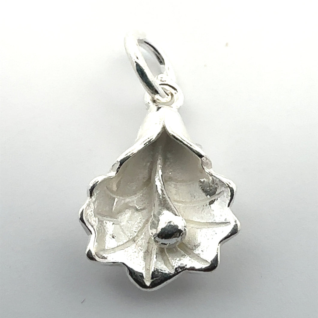 Flower charm, sterling silver, sku#M3946