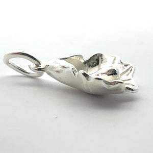 Flower charm, sterling silver, sku#M3946