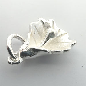 Flower charm, sterling silver, sku#M3946
