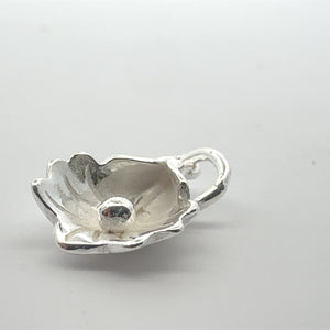 Flower charm, sterling silver, sku#M3946