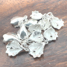 Flower charm, sterling silver, sku#M3946