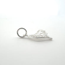 Long leaf charm, sterling silver, sku#M3948￼
